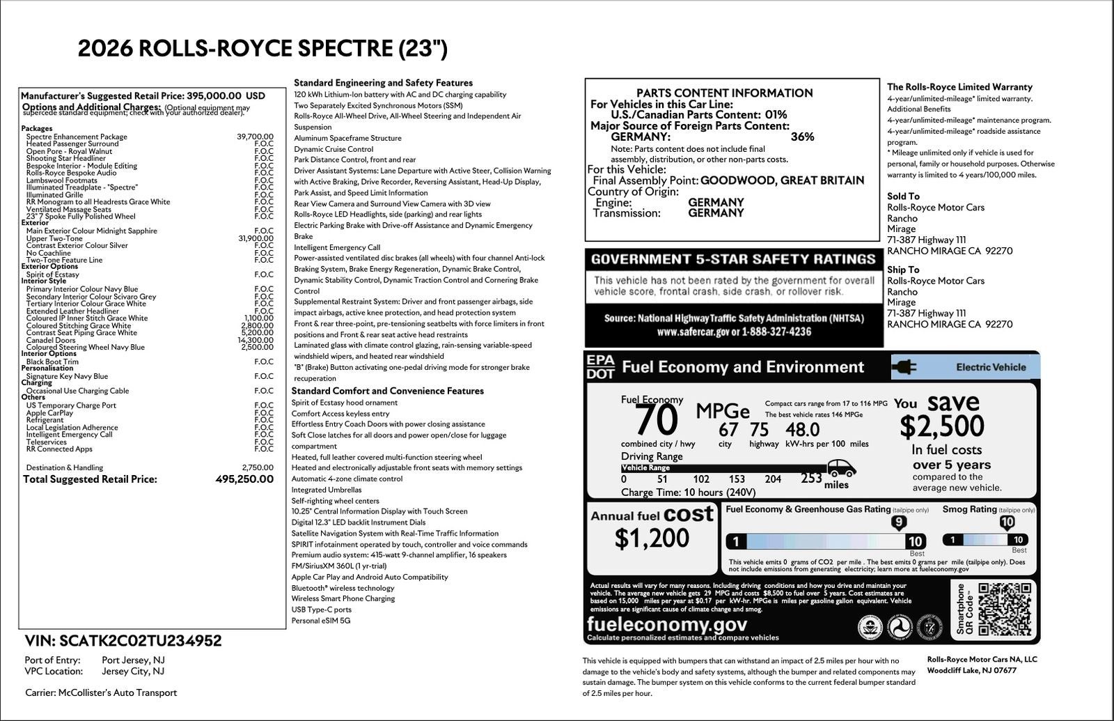2026 Rolls-Royce Spectre 