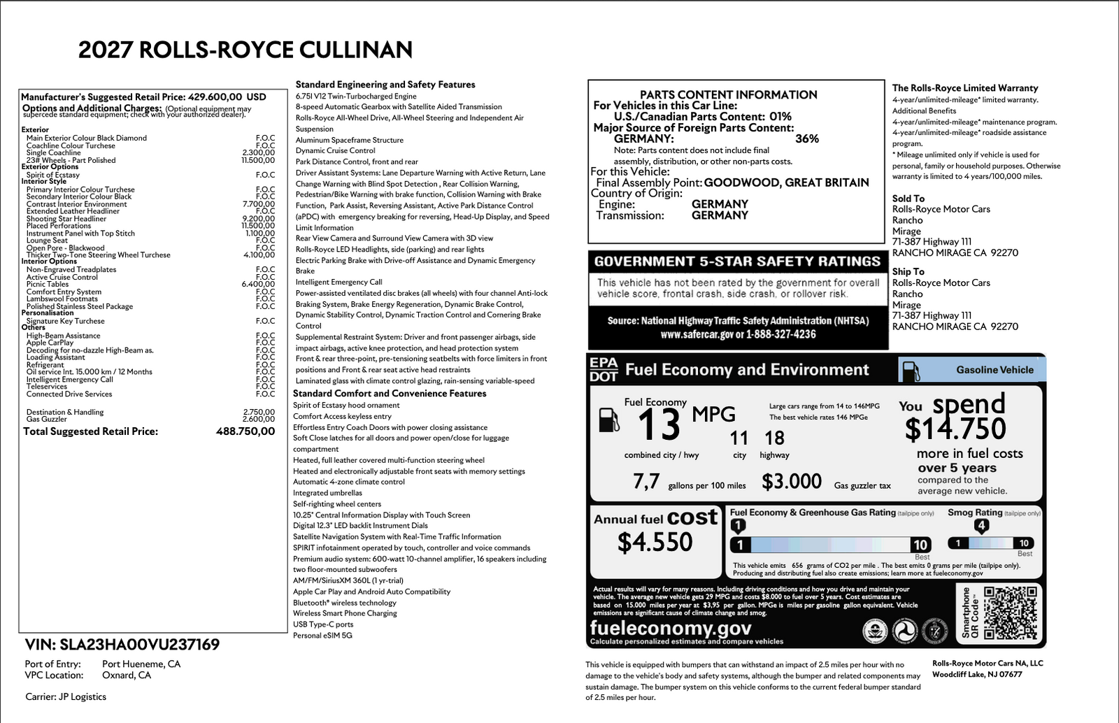 2027 Rolls-Royce Cullinan 