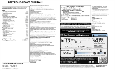 2027 Rolls-Royce Cullinan 