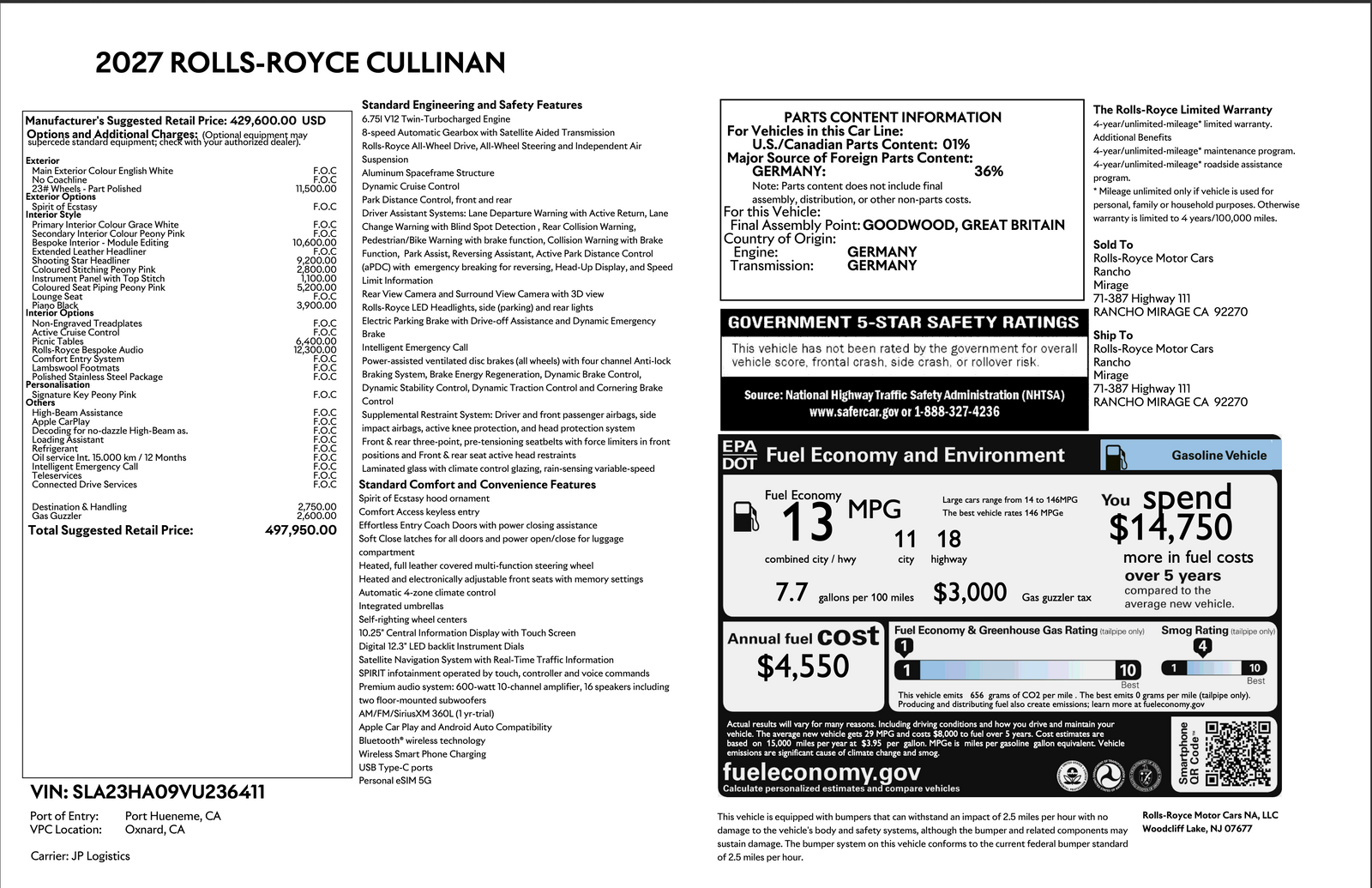 2027 Rolls-Royce Cullinan 